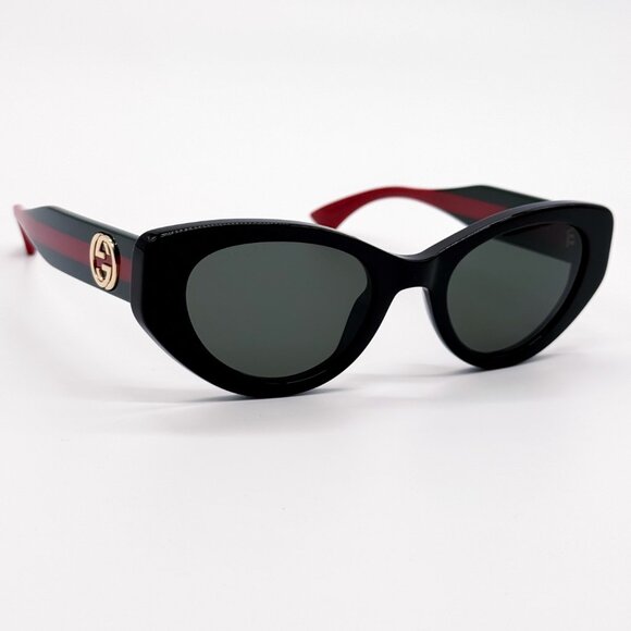 NEW GUCCI GG1862S 001 CAT EYE BLACK WOMEN SUNGLASSES GUCCI - Picture 5 of 11